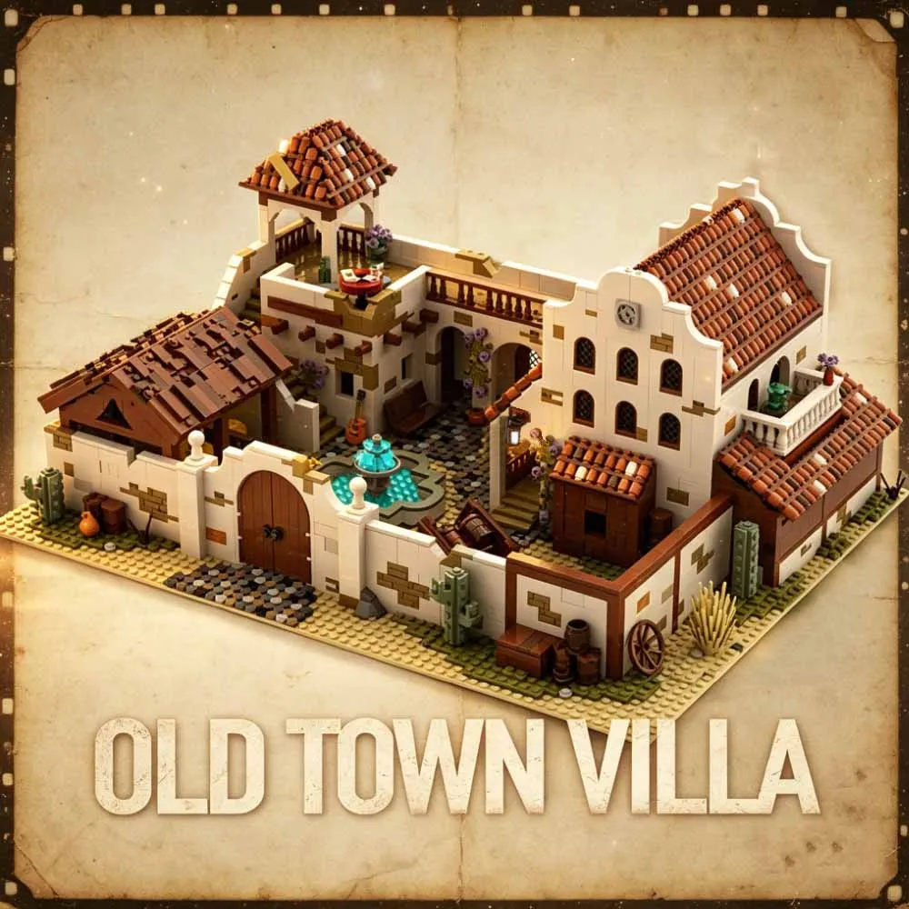 3583PCS City Hot Selling Street View Moc Old Town Mexican Villa Model Kit Creative Ideas Child Toy Assembly Puzzle Birthday Gift