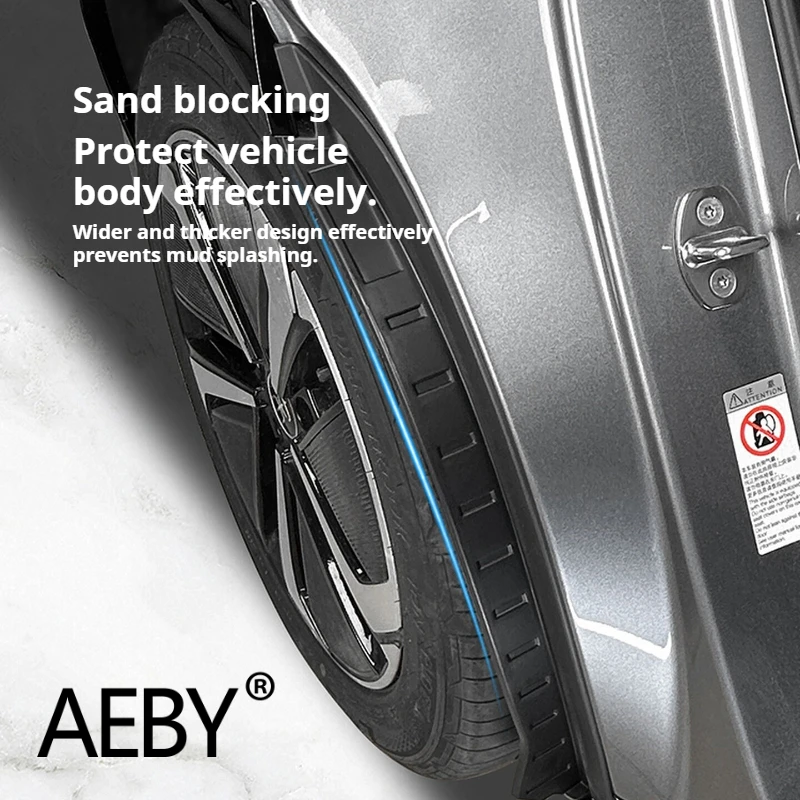 AEBY For BYD Sealion 7 2024 Plastic Mud Flaps Custom Fit Wheel Arch Covers Splash Guard Car Body Protection Kit Car Accessories