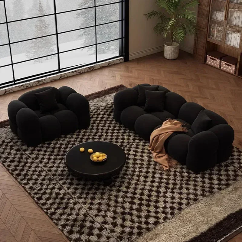 LJY Modern Accent Living Room Sofas Lazy Nordic Floor Minimalist Designer Sofas Room Decor Filling Koltuk Takımı Trendy Furnitur