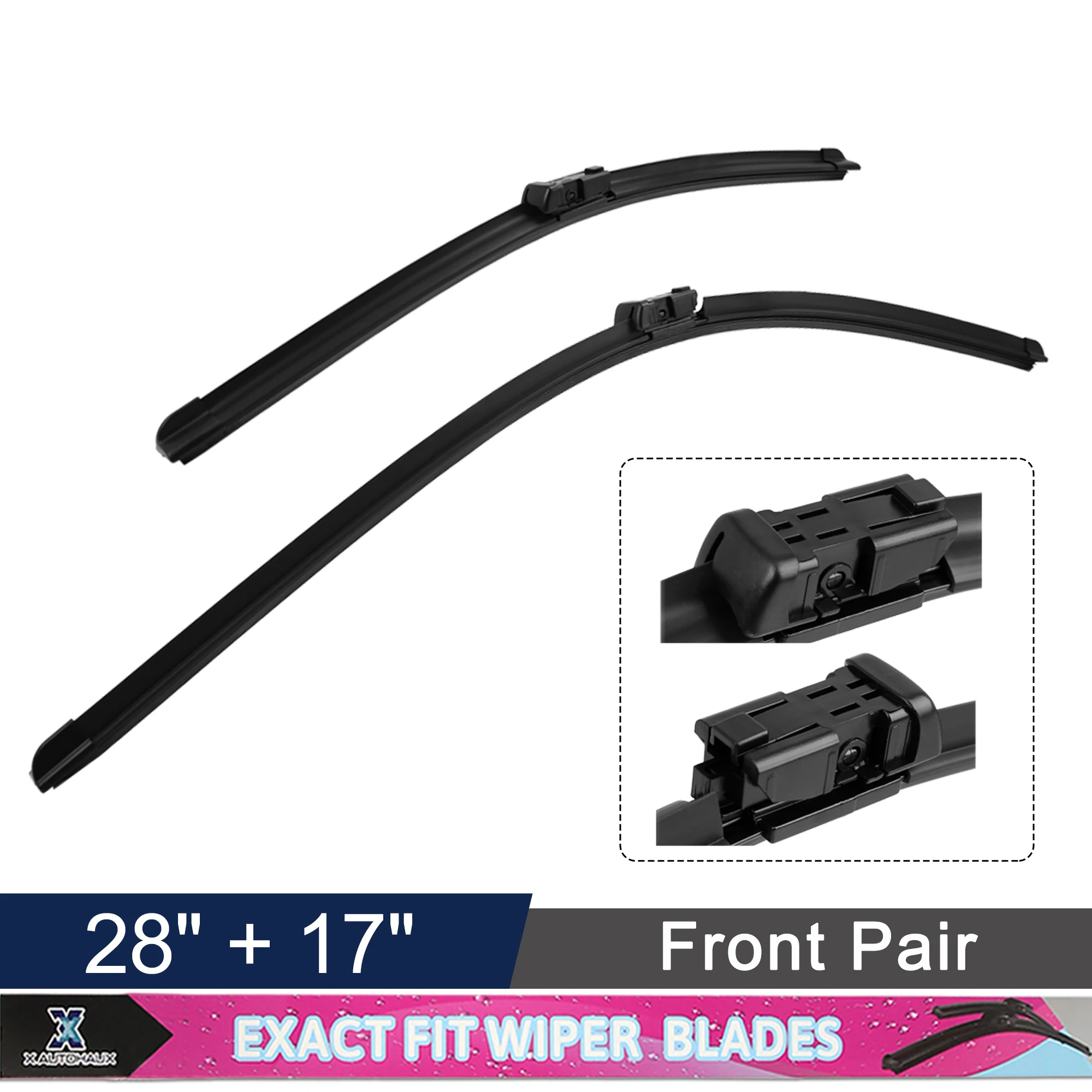 

UXCELL 28 in 17 in Front Windshield Wiper Blades for Tesla Model S 2012-2014 2015 2016