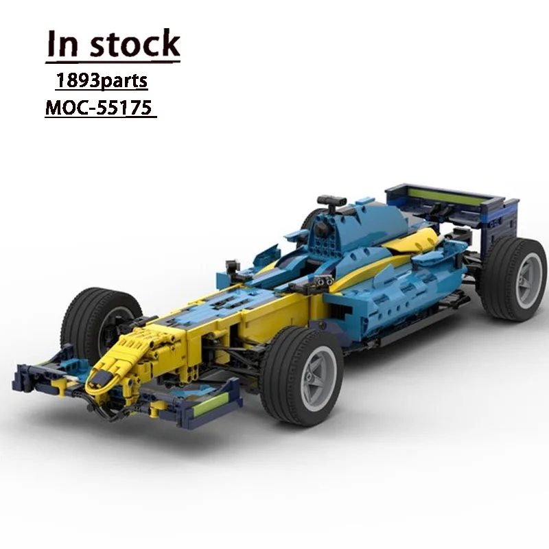MOC-55175 Neues klassisches ikonisches Super-Rennwagen-Bausteinmodell, 1893, kreatives Geburtstagsspielzeug, Geschenk für Jungen und Kinder