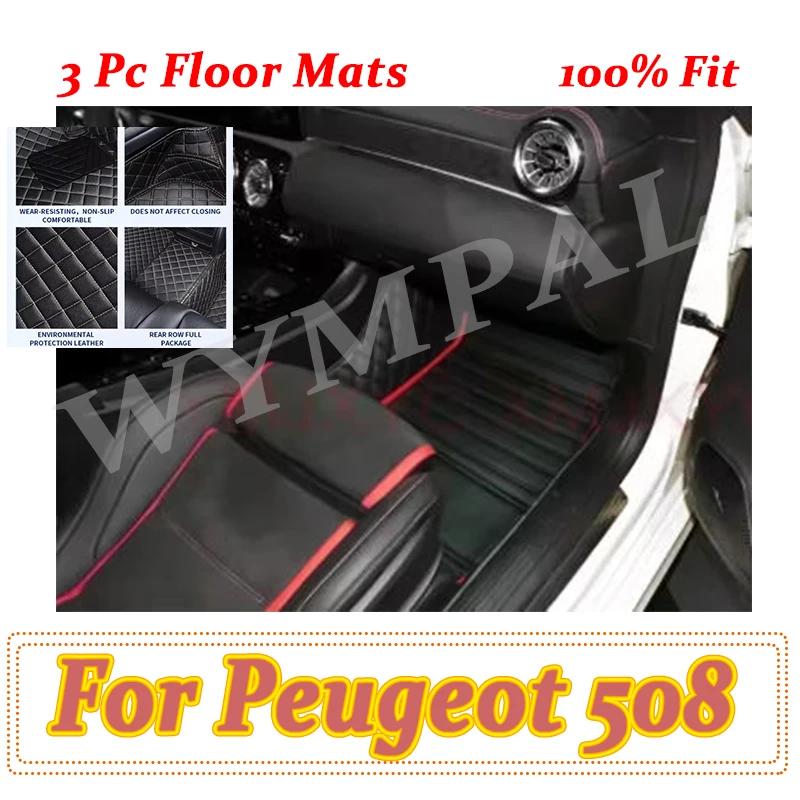 

Luxury Car Floor Mats For Peugeot 508 2018 2017 2016 2015 2014 2013 2012 2011 Parts Waterproof Anti Dirty Leather Rugs Interior