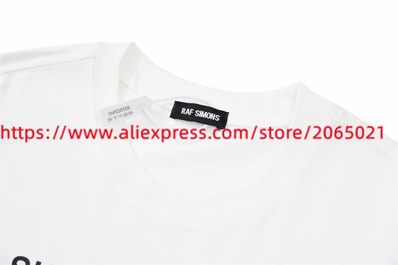 Raf Simons T-Shirt Men Women 1:1 High Quality Letter Printed Short Sleeved Top Tee T Shirt