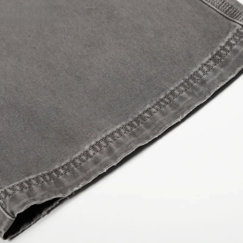 Pleated Cargo Pants  Mens Multi-Pocket Washed Distressed Retro Casual Straight Baggy Wide Leg Pants Man