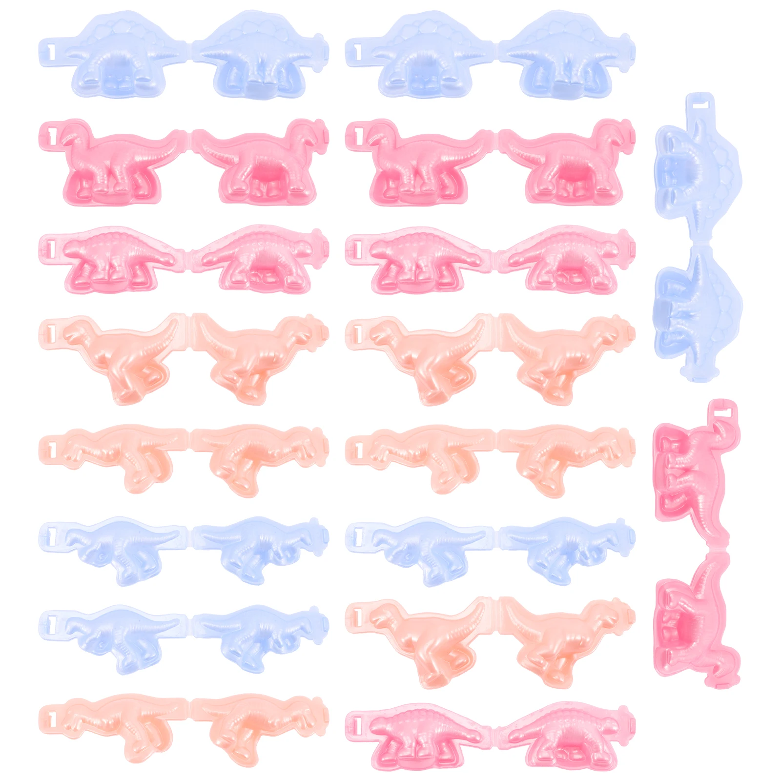 18Pcs Modeling Clay Dinosaur Mold Kit Bright Odorless Dough Creations Tools for Classroom Party Family Fun Craft Projects