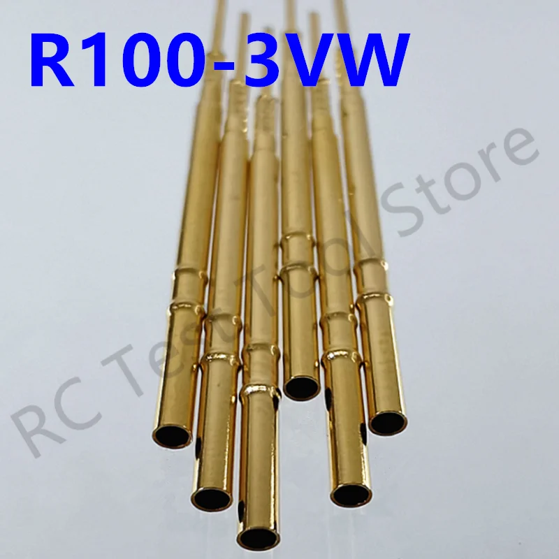 20 Or 100PCS R100 Series PCB Test Probe Receptacle Pogo Pin Connection Socket R100-2S 4S 2W 4W Spring Test Pin P100-B P100-B1