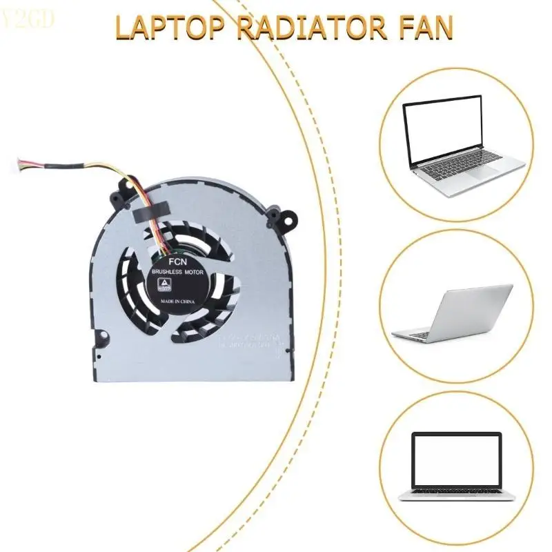 Вентилятор CPU CPU CPU Y2GD DC5V 0,5A 4PIN Ноутбук CPU COLERS RADIATOR для HASEE N9X0TC CN95S03 TX7 CU5DS Компьютерные