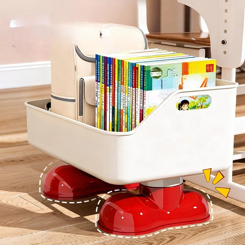 Cute Desktop Storage Rack With Feet Organizer Box For Snacks Cosmetics Sundries Kitchen Movable Sorting Basket