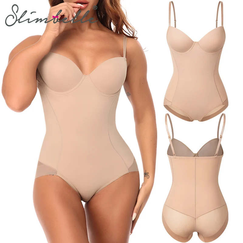 Women's Shapewear Bodysuits Waist Trainer Slim Full Body Shaper Built-In Bra Camisole Tops Tummy Control Slimming Underwear