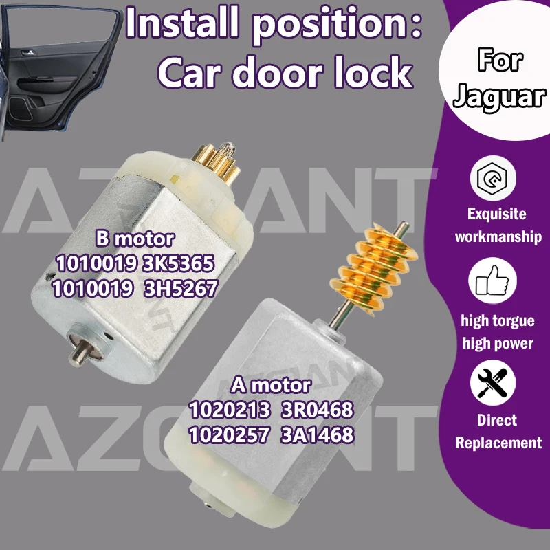 

AZGIANT For Jaguar XF CC9/X250 XKR 2008/2007-2015 Car Lock System Door copper gear worm Motor Actuator carbon brush tool new