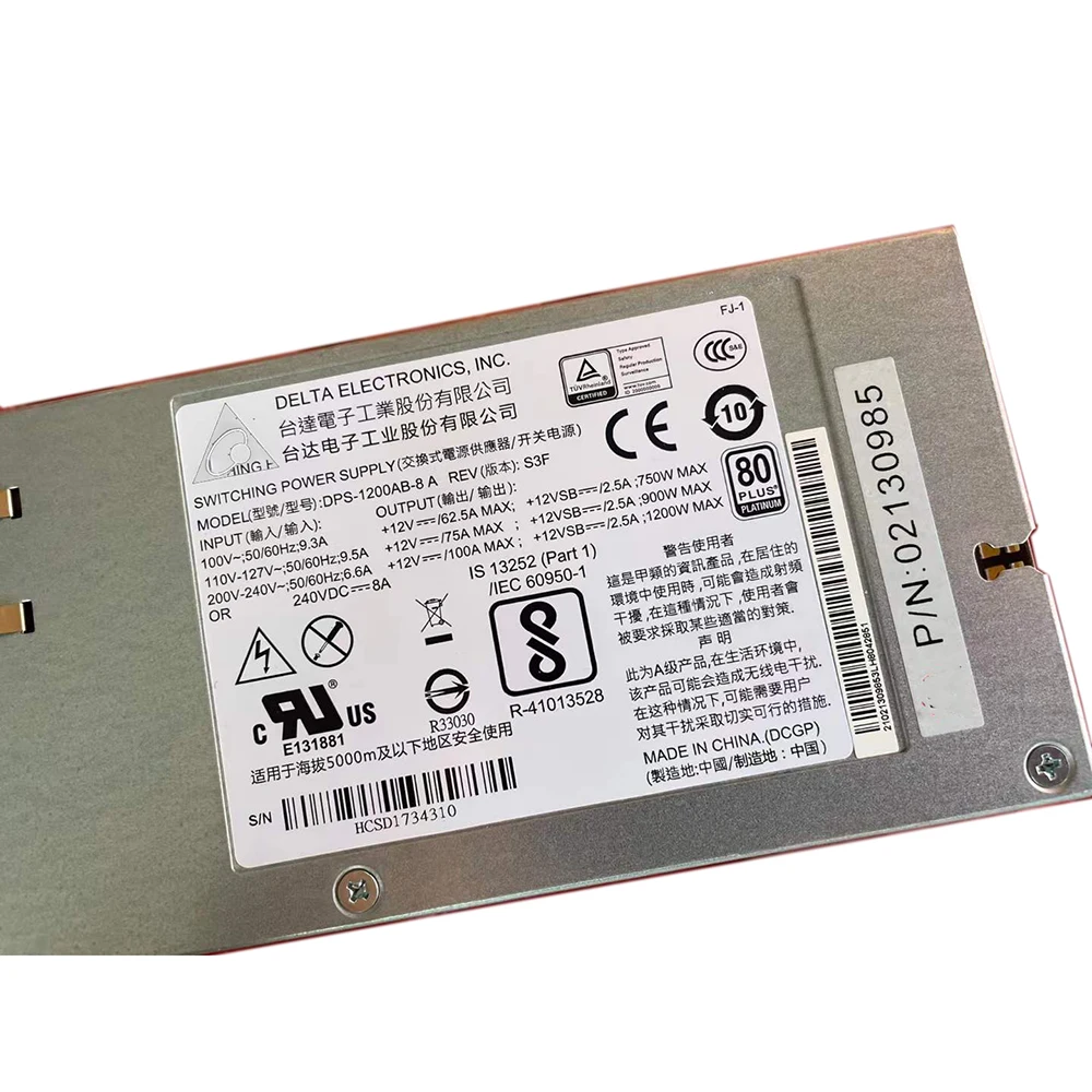 1 PCS Power Supply for Seventeam for DPS-1200AB-8 A 02130985 1200W Test Before Shipment