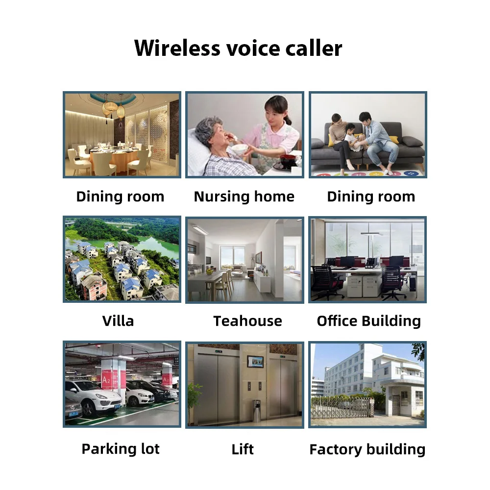 2 Pack Intercoms Wireless for Home Voice Bidirectional Caller Home Ultra Long Distance Wireless Voice Interphone Elderly Caller