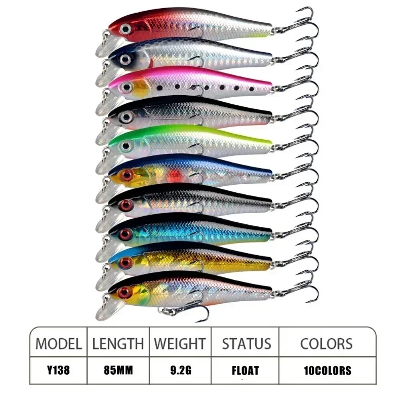 Afundando Iscas de Pesca Minnow, Isca SwimbaitProfessional, Jerkbait, Bass Pike, Carkbait Wobblers, 8,5 cent í metros, 9,2g, 1Pc