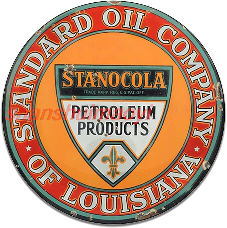 shan a Petroleum Products Standard Oil Louisiana Vintage Gas Signs Reproduction Car Company Vintage Style Metal Signs Rou 1pc