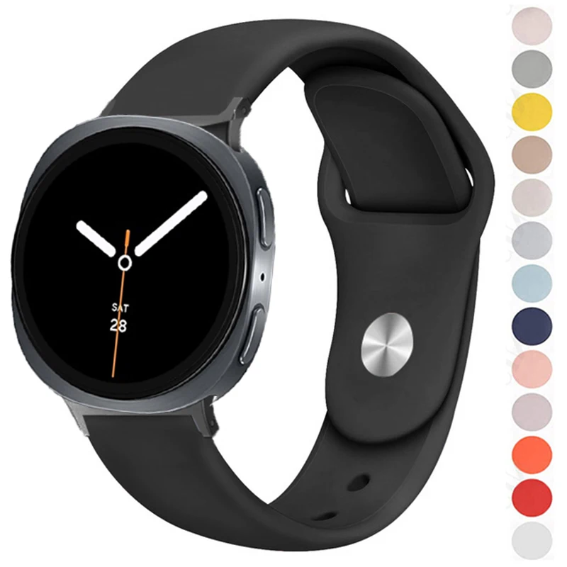 Sportarmband für Samsung Galaxy Watch 8 40 mm 44 mm, Silikonband, keine Lücken, atmungsaktives Armband für Galaxy 8 Classic 46 mm Armband