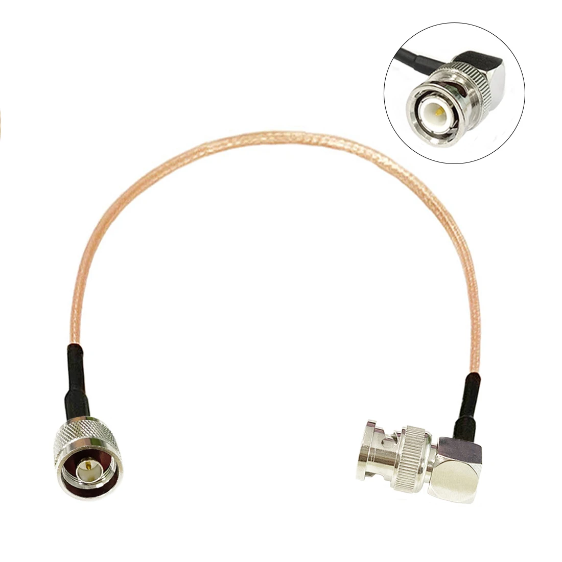 New N Male Plug Connector Switch BNC Male Plug Right Angle Connector RG178 Cable 15cm 6