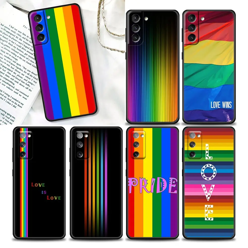 مثلي الجنس فخر العلم مثليات LGBT قوس قزح جراب هاتف لسامسونج غالاكسي S24FE S23 5G S20 S21 FE S25 S22 الترا S24 زائد الحالات يغطي