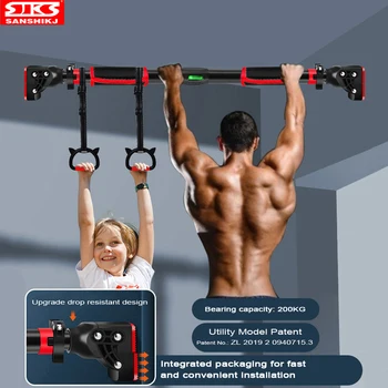New Anti Drop Indoor Pull-UP Bar Home No Punching Wall-mounted Pull Up Bar Corridor…