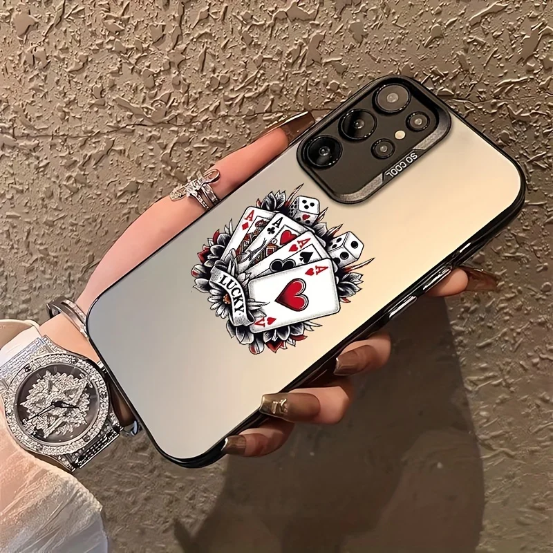 capa-de-celular-elegante-com-design-de-poker-e-dados-modelo-lucky-para-samsung-galaxy-s26-s25-s24-s23-s22-fe-ultra-plus