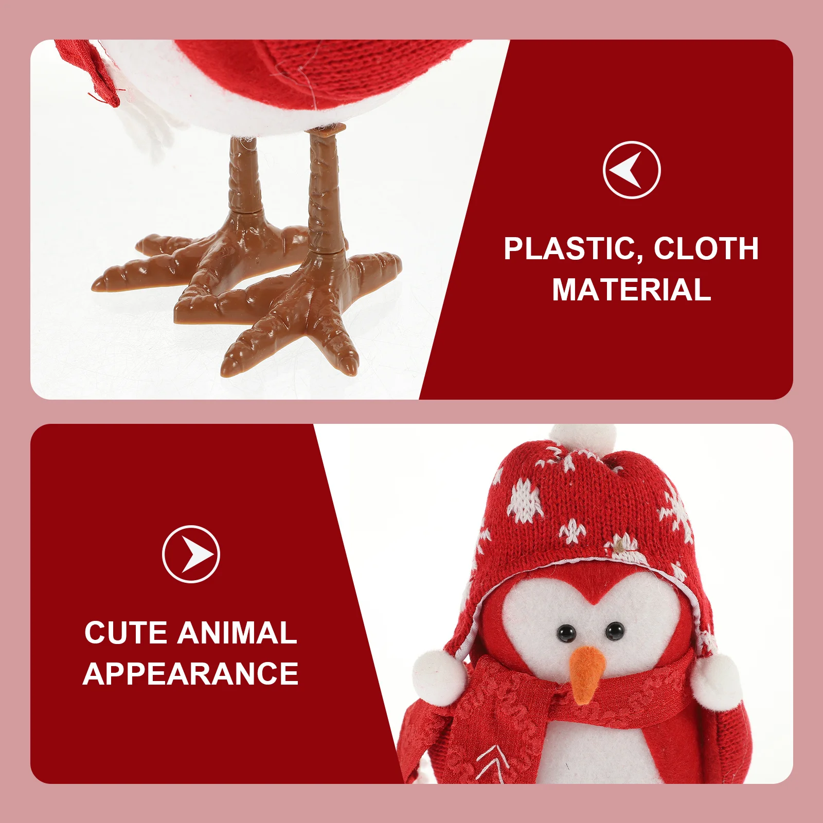 

2Pcs Luminous Bird Ornament Christmas Lighted Decoration for Tabletop Home Fireplace Mantel Window Sill Bookshelf Centerpiece