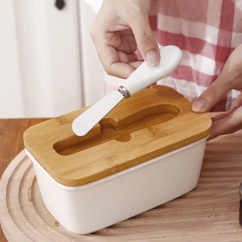 뚜껑이 달린 버터 상자, 식품 등급 냉장고 보관 상자, 가정 주방 액세서리