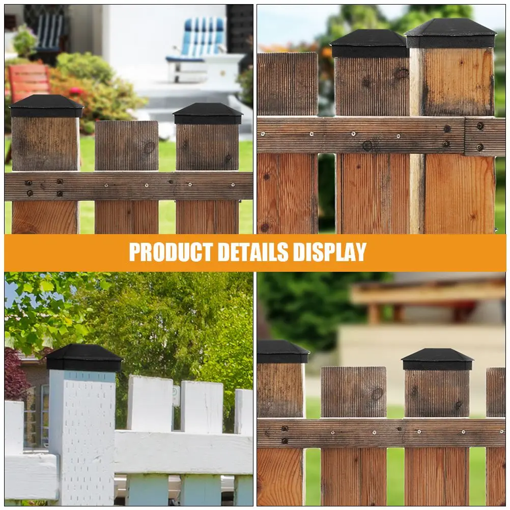 6 Pcs Fence Post Caps Durable Plastic Material Easy Installation Lawn Fence Decorations Garden Replacement Finials