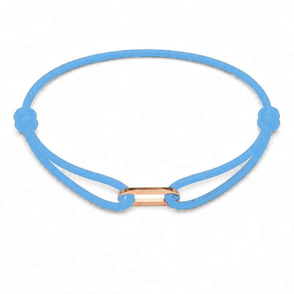 Zalman Einfaches Rundes Ovales Schnallen-Armband Geflochtenes Verstellbares DIY Buntes Seil-Armband für Damen und Herren Edelstahl-Schmuck