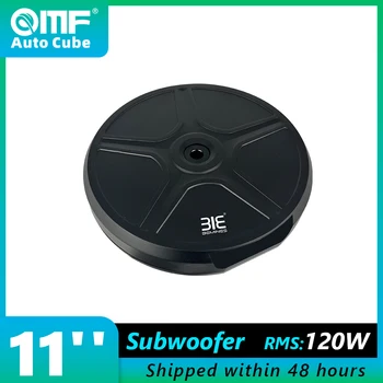 Auto Cube 11inch Car Subwoofer 12V 120W Bass Speaker Audio Black Active  woofer System Install on Spare Tire  for Car