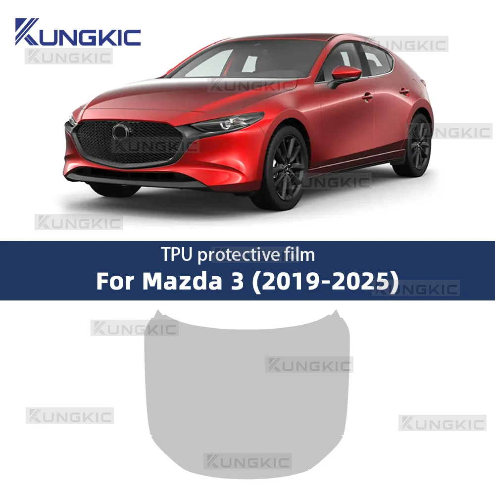 

For Mazda 3 2019 2020 2021 2022 2023 2024 2025 TPU Car Engine Bonnet Protection Film Transparent Anti-scratch Kit Car Styling