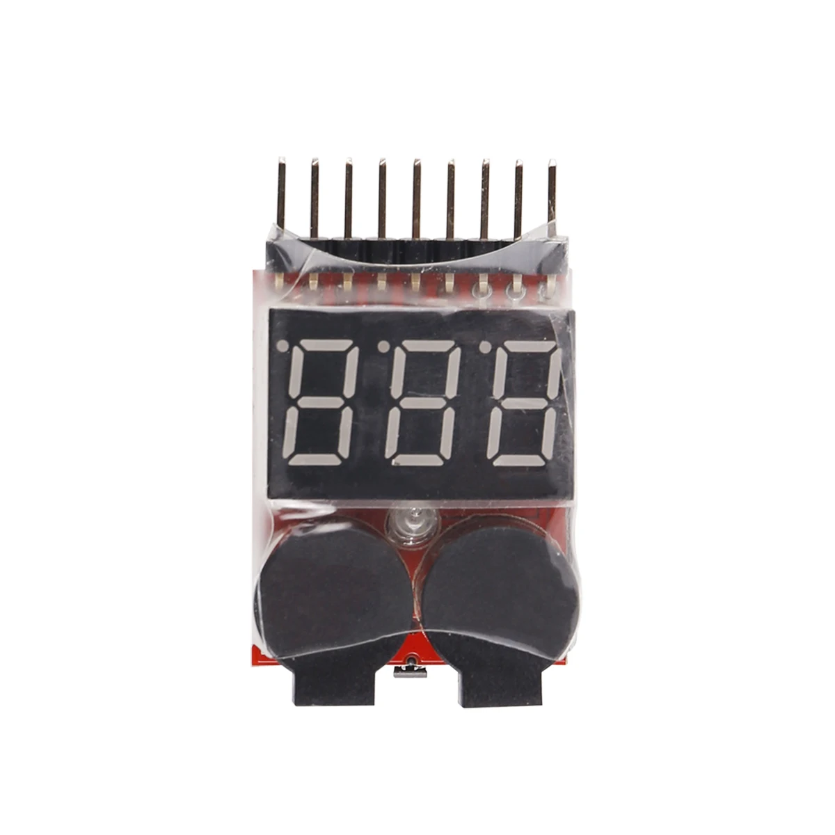Comprobador de voltaje de batería Lipo 1-8S con alarma de doble zumbador fuerte pantalla LED advertencia de bajo voltaje para RC coche Drone helicóptero FPV