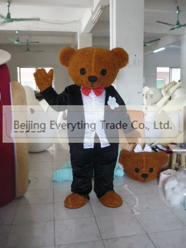 New Adult Hot Sale Foam Wedding Bear Fancy Cartoon Mascot Costume Plush Christmas Fancy Dress Halloween Mascot Costume