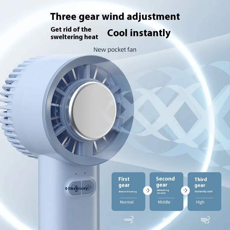 2024 Zomer Gadget Handheld Turbo Jet Fan Mini Draagbare Ijskoude Ventilator Generatie Borstelloze Motor Wind Hoge Snelheid Duct Fans Violen