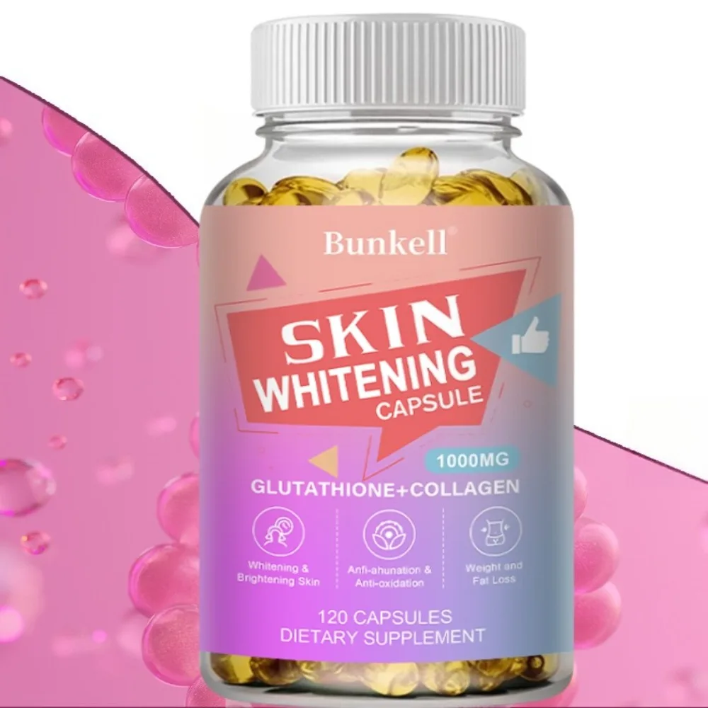 Glutathione Collagen Supplement Whiten and Improve Skin Tone Hair and Nails Glutathione Capsules Anti-aging, Anti Dark Spots