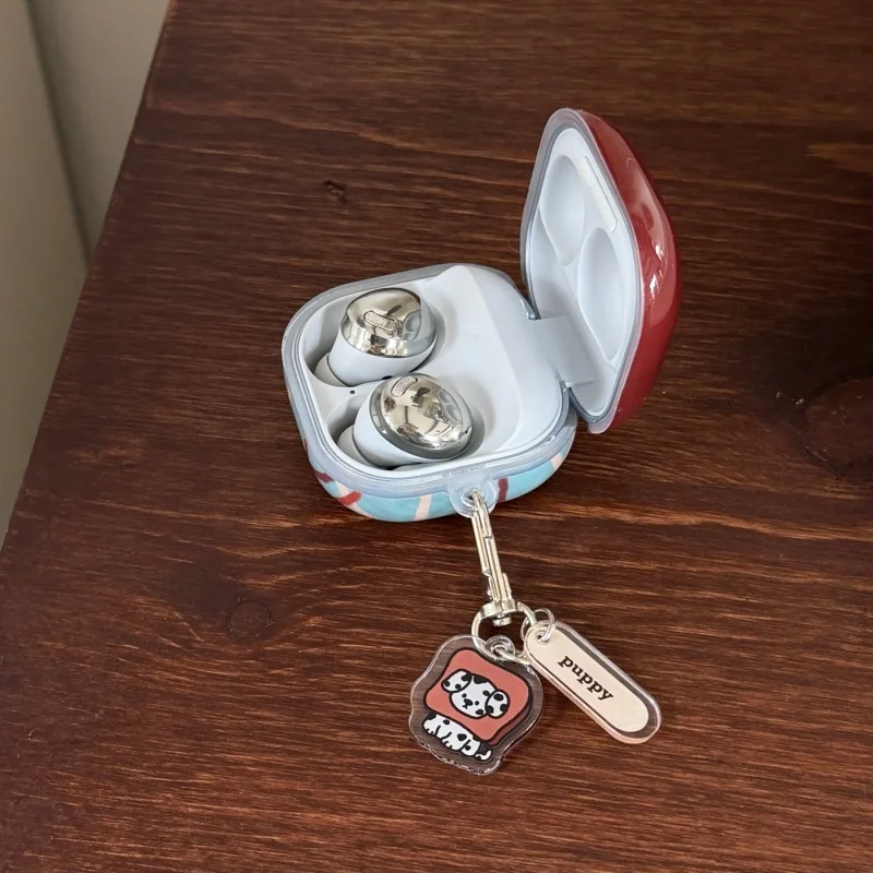 Koreańskie etui na słuchawki w uroczy wzór w kratę do Samsung Galaxy Buds 3 Pro Live Core FE, silikonowe pokrowce na słuchawki do Buds 2 Pro