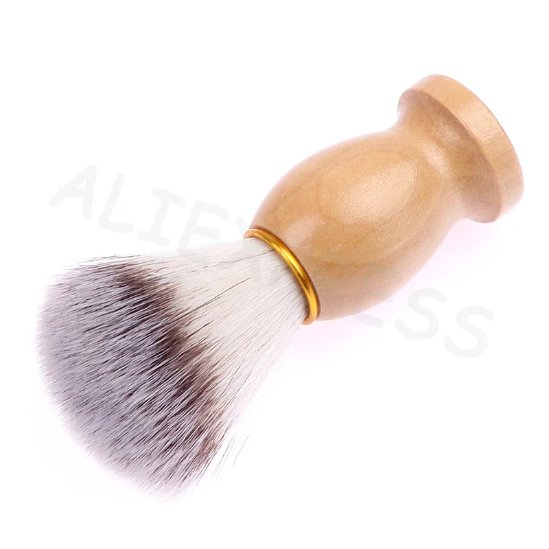 Shaving Brush Wooden Handle Facial Beard Cleaning Appliance Safety Razor Brush