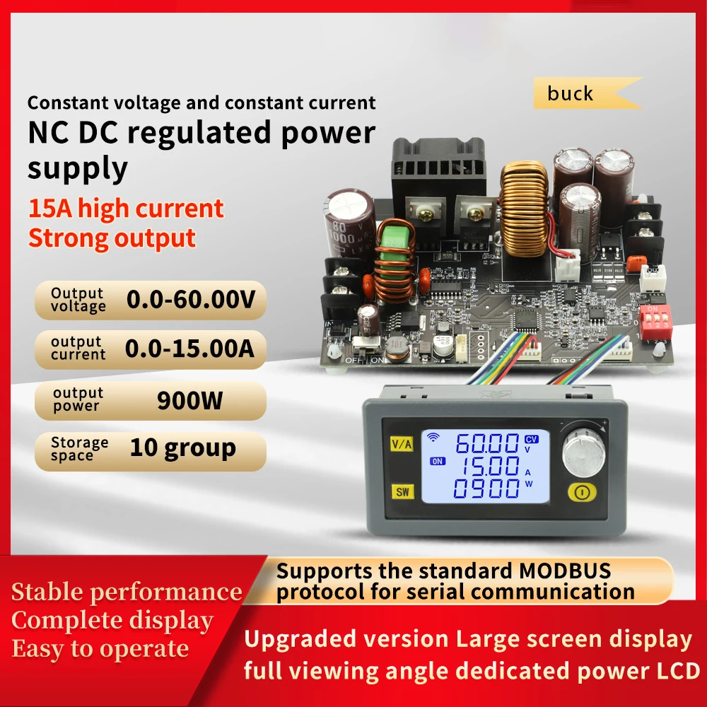20A / 1200W 15A / 900W Adjustable DC Stabilized Voltage Constant Voltage Constant Current Step-down Module Board Power Supply