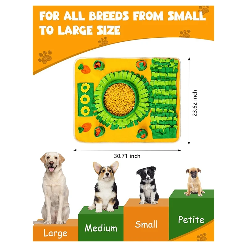 Pet Snuffle Mat For Dogs, Durable Interactive Puzzle Toy, Perfect Snuffle Mat For Medium Breed, Slow Feeding Mat Easy To Use