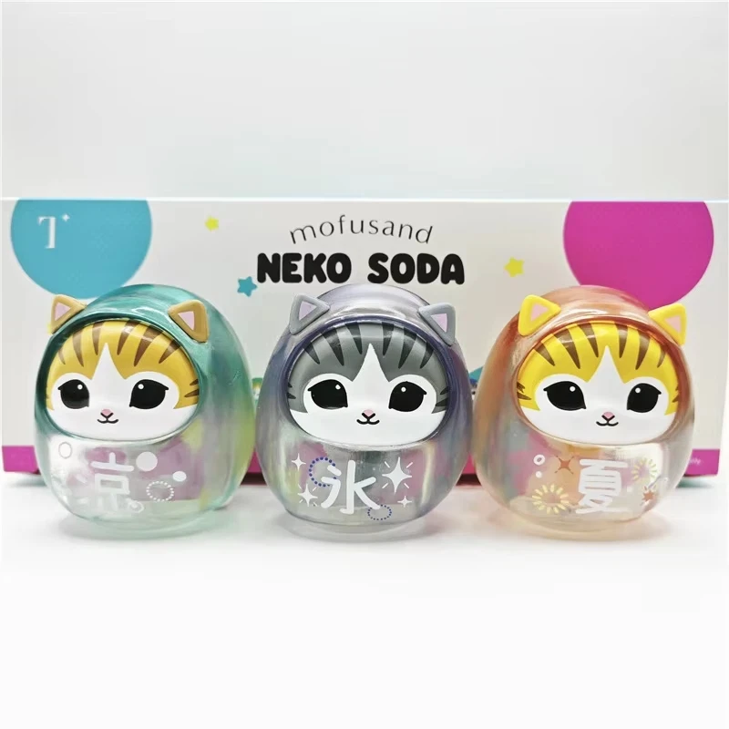 

Mofusand Summer Transparent Lucky Fortune Unbreakable Doll Mystery Box Blind Box Trendy Toy Desktop Decor Cute Birthday Gift