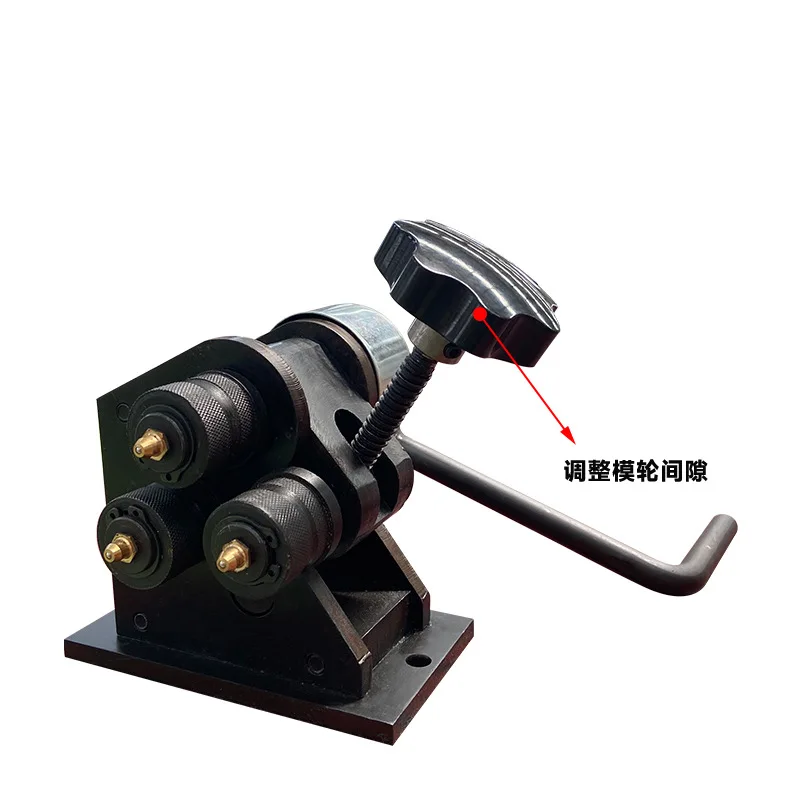 Compact Hand‑Crank PR‑3 Three Roller Ring Bender Manual Plate Rolling Machine For Metal Working DIY Fitting