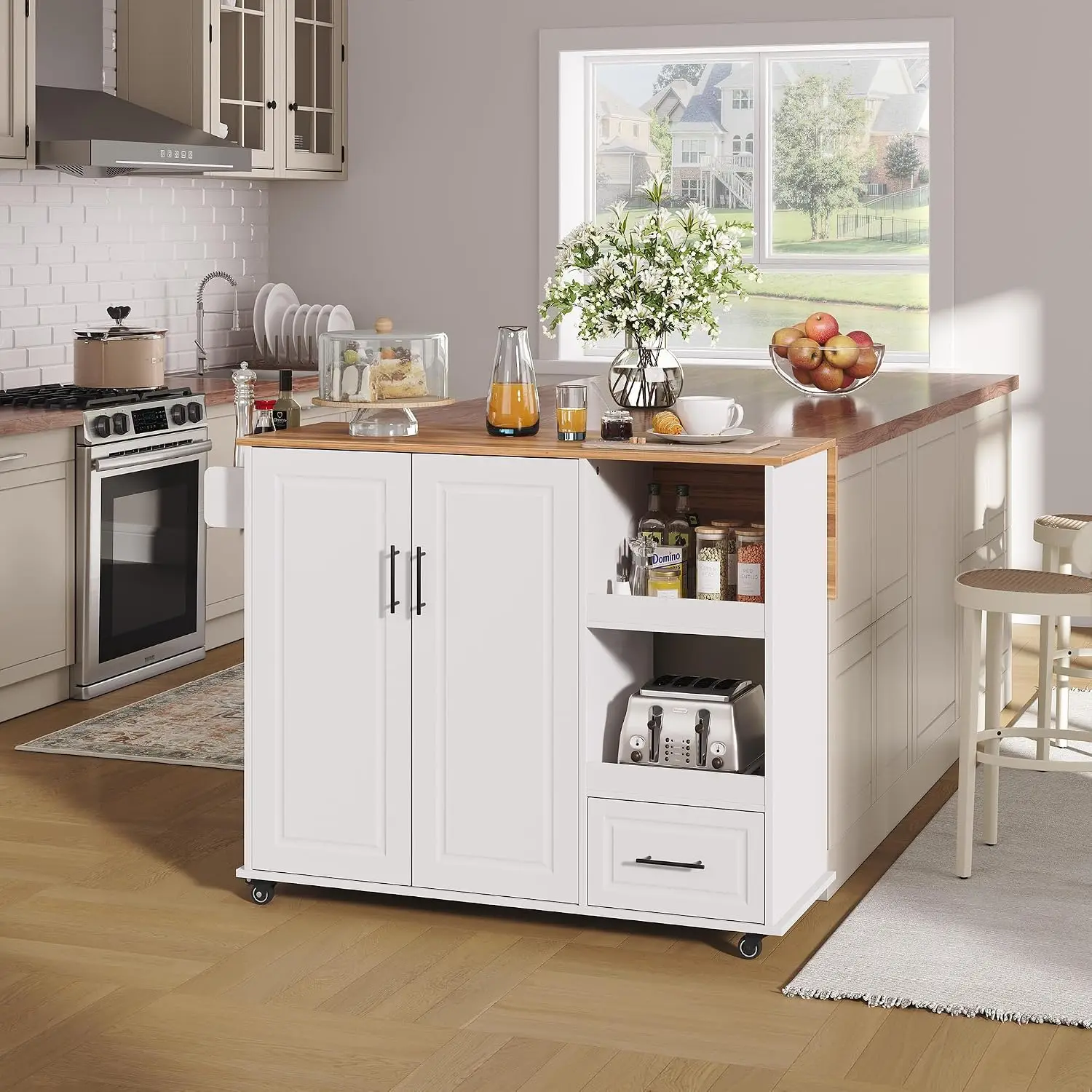 Rolling Kitchen Island Cart 48