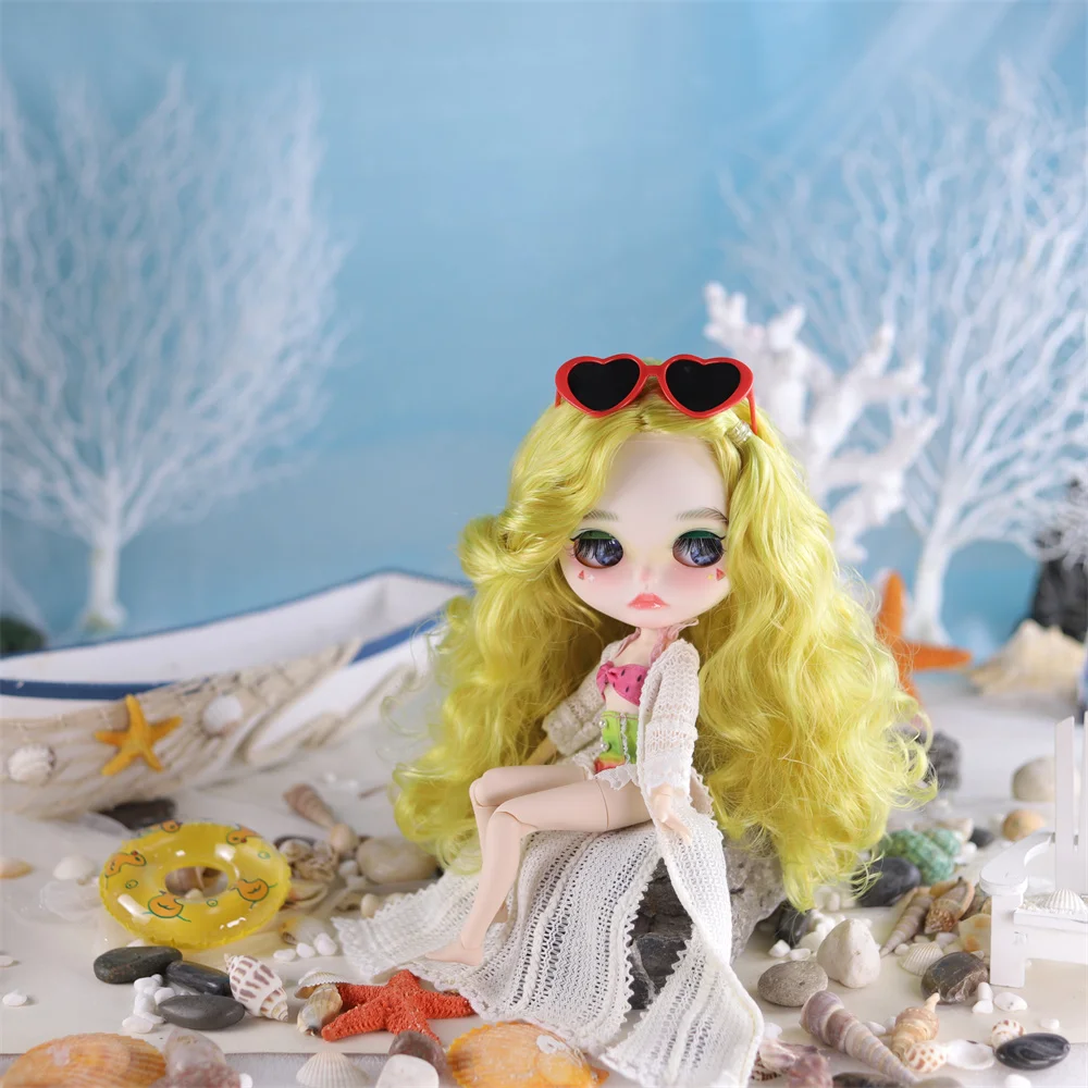 

ICY DBS Blyth doll 1/6 bjd 30cm joint body special color hair customized hand makeup face Including clothing and shoes