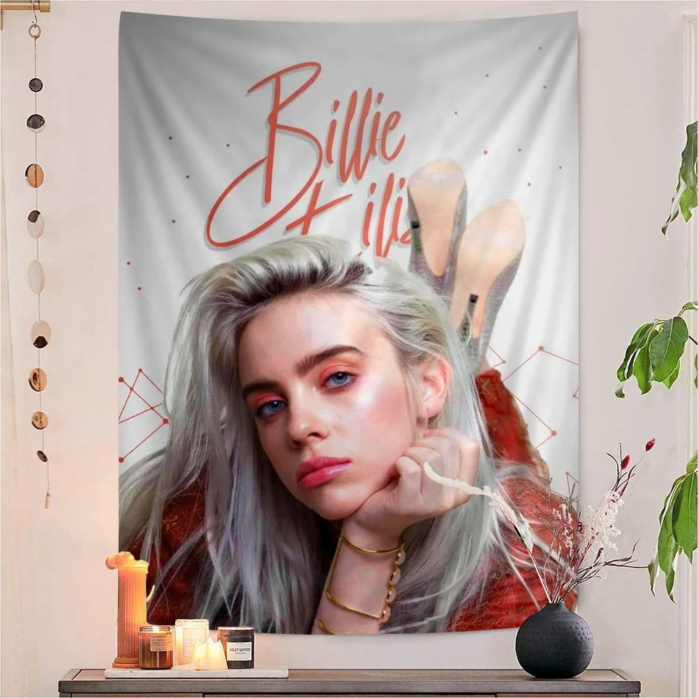 Pop Singer B.E_EilishS Wall Tapestry Bohemian Wall Tapestries Mandala Wall Hanging Home Decor