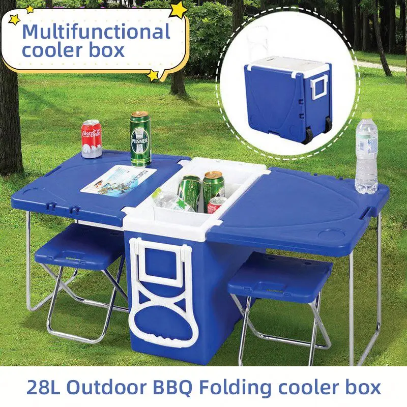 Outdoor Aluminum Suitcase Portable Picnic Luxury Folding Table With Chairs