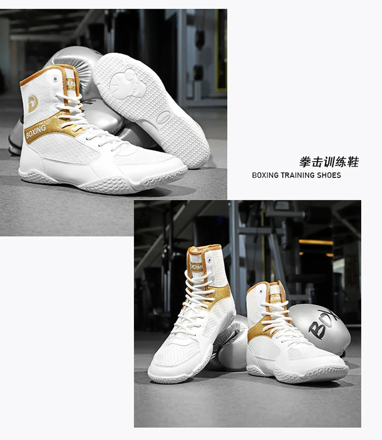 2025 New match training boxing shoes wear-resistant non-slip sports shoes lightweight breathable wrestling shoes