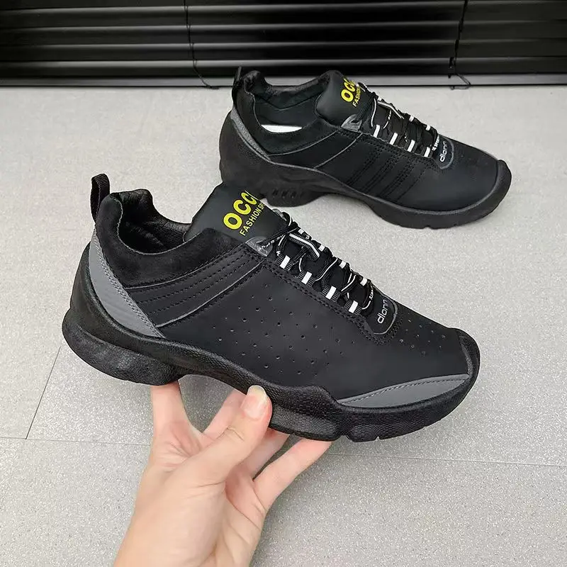 

Men's Shoes Autumn Winter New Soft Soled Non Slip Thick Soled Men's Leather Waterproof Sports Casual Shoes