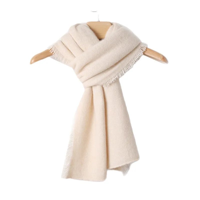 Sciarpa in cashmere glutinoso super morbida Uomo Donna Sciarpa versatile in maglia con nappe autunno inverno Offerta speciale Scialle caldo