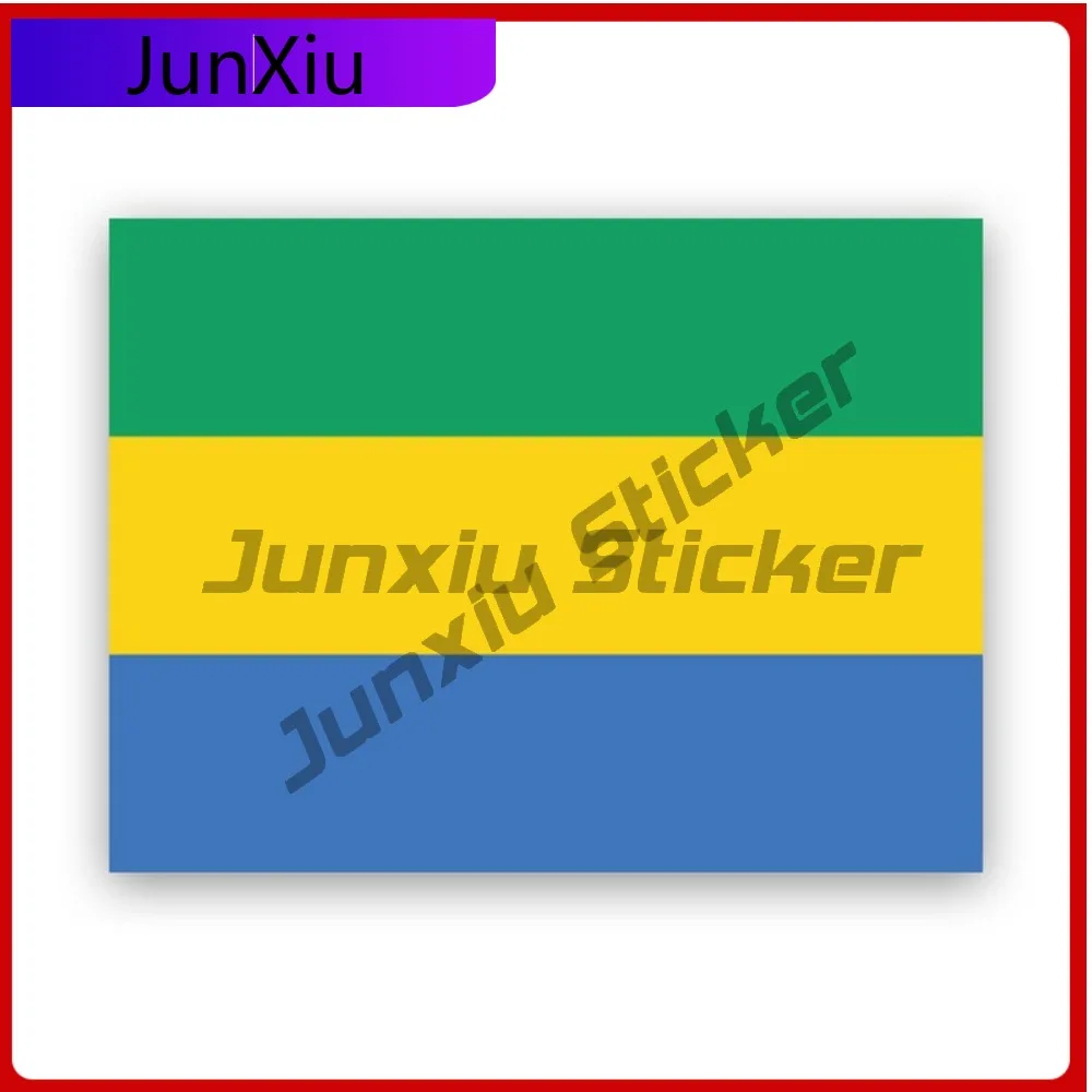 

Gabonese Flag Sticker Sun Resistant Weather Resistant Sport For Car Window Helmet Laptop Removable No Residue Decor Racing