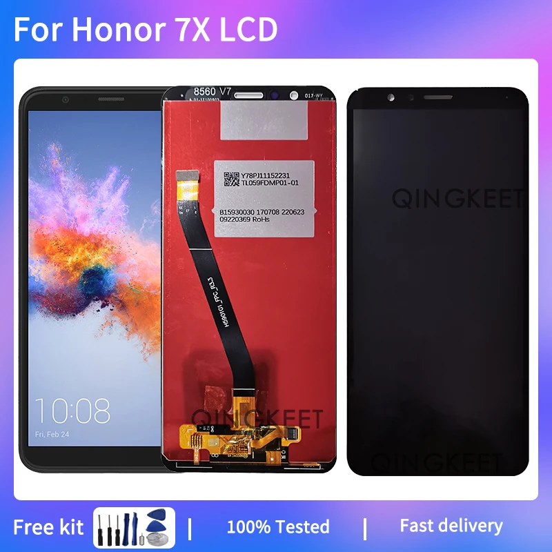 

5.93" New For Honor 7X LCD BND-AL10 Display Touch Screen Digitizer Assembly For Honor 7X BND-TL10 LCD With Frame BND-L21 BND-L22