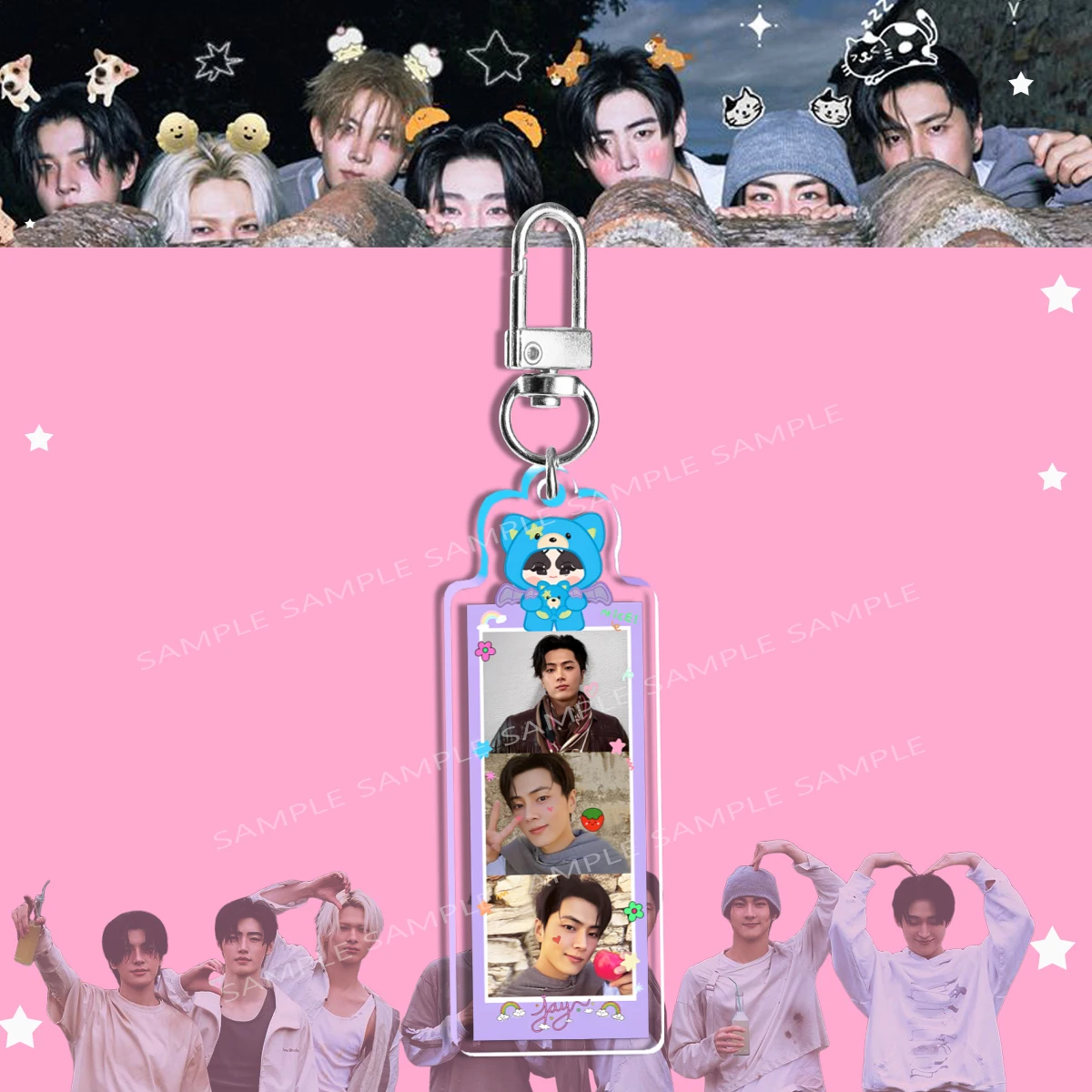 Kpop Acryl Sleutelhanger THE SIN: VANISH Album JUNGWON HEESEUNG JAKE Ni-ki SUNGHOON SUNOO Jay Sleutelhanger Hangertje Fans Cadeau Merchandise