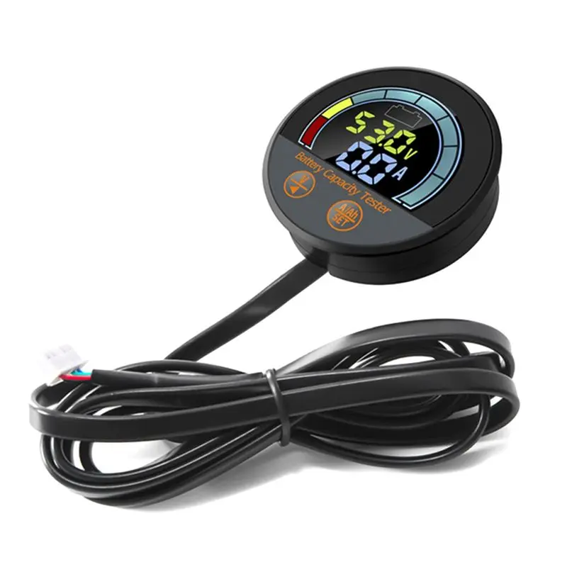 A64P-DC 8V-100V Battery Monitor With Shunt Voltage Current Capacity Tester RV Auto Battery Meter Coulomb Meter Handlebar